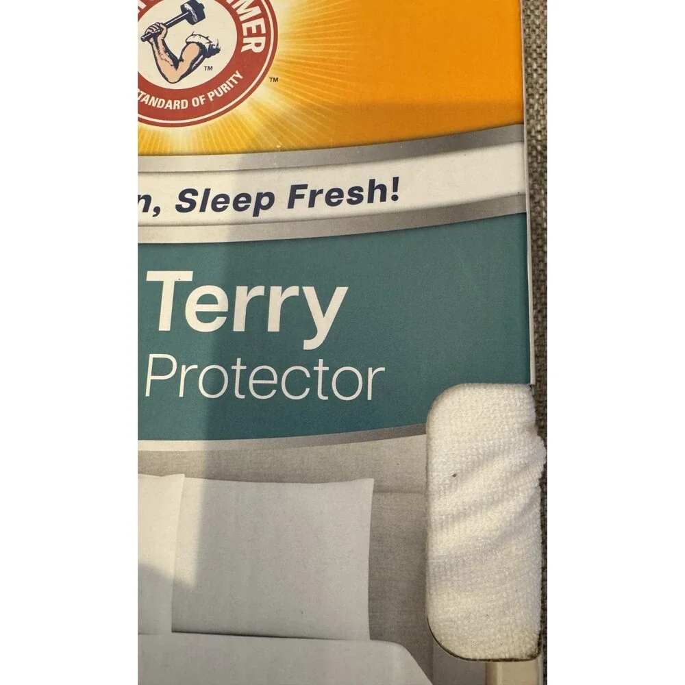 Arm & Hammer Twin/Twin XL Soft Terry Mattress Protector New